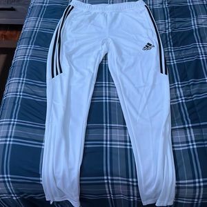 White adidas track pants mens
